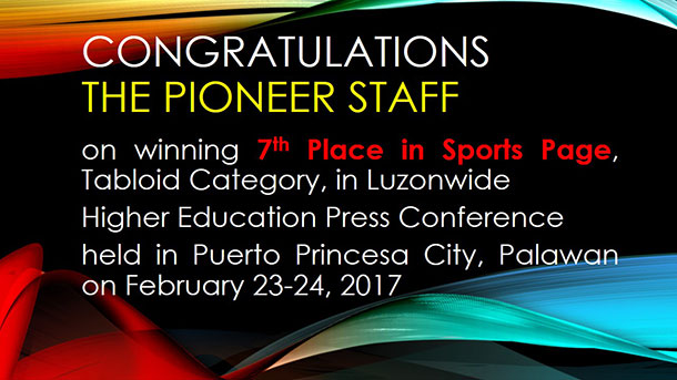 Pioneer Staff in Luzonwide Contest