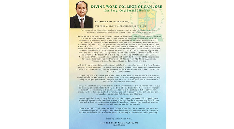 A Message from the President